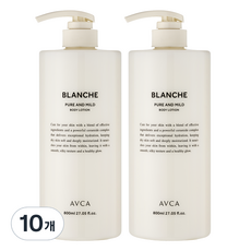 아브카 퓨어 앤 마일드 세라마이드 바디로션 블랑쉬향, 800ml, 10개