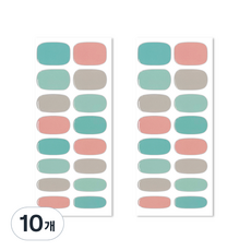 Bellancy 真實凝膠美甲貼 基本款美甲貼紙 16片, 棉花糖, 10個