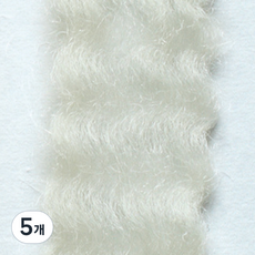 하마나카 양모니들펠트실 꼬불이 웨이브, 521 흰색, 5개
