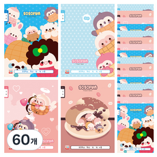 YOUNG ART Sosofun 1000 國語8格國小筆記本, 隨機出貨, 60個