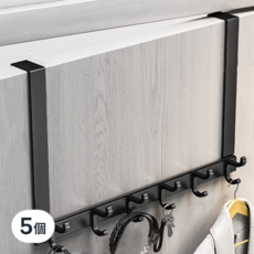 加長款 6鉤 黑色 5個 門後掛勾 免釘掛勾