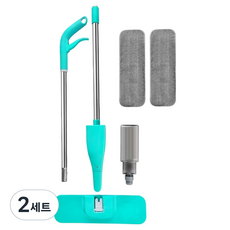 MINEING 噴霧超細纖維拖把 + 超細纖維拖布 2入 + 水桶組, 2套