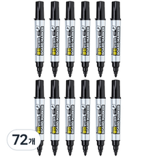 Lineplus 克林白板筆 1~3.4mm, 72個, 黑色