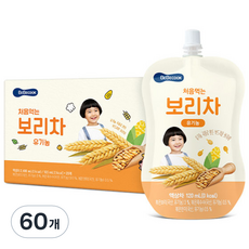 베베쿡 처음먹는 유기농 보리차, 120ml, 60개