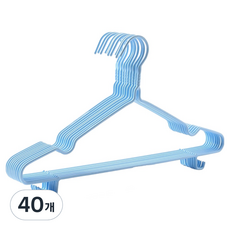 Moneypool 粉彩防滑掛鉤衣架, 藍色, 40個