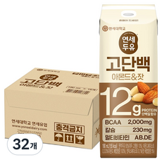 연세두유 고단백 아몬드 & 잣, 190ml, 32개