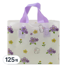 아이엔피 LDPE 손잡이 비닐백 소 30 x 20 cm, 04 퍼플플라워, 125개