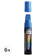 우찌다 데코 컬러 아크릴 마카 점보 415 블루, 6개, 1색