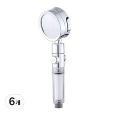 Winprice 3WAY純濾芯蓮蓬頭, 6個, 銀