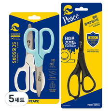 Peace Tools 平和 蘋果剪刀 2入 隨機出貨 + 黑色塗層剪刀, 混色, 5套