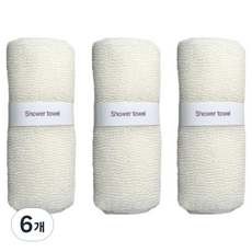 sofrien 低刺激日常柔軟沐浴巾, 象牙白, 6個, 1入