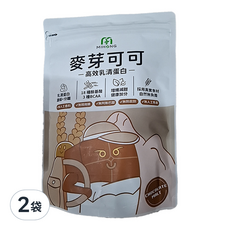 mihong®高效乳清蛋白-麥芽可可 2袋 優質蛋白 多種胺基酸 無添加, 500g