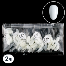 Lvia 短橢圓形美甲片 6號 50入*4個, 2組, 自然款