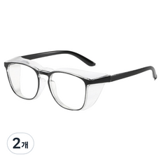 끌레르비 김서림 방지 보안경, 블랙, 2개