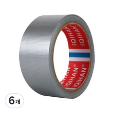 다다 고점도 강력 면 테이프 45mm x 20m, 은색, 6개