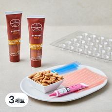 쿠킹스토리 튜브초콜릿으로 만드는 초코송이만들기 세트, 미니스틱 70g + 밀크 코팅초콜릿 100g x 2p + 데코펜 20g, 3세트