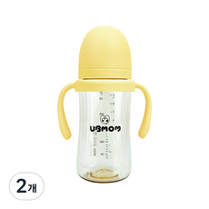 유비맘 시그니처 빨대컵, 280ml, 2개, 바나나