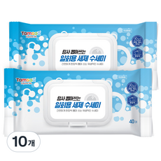 탐사 뽑아쓰는 일회용 세제 수세미, 40개, 10개
