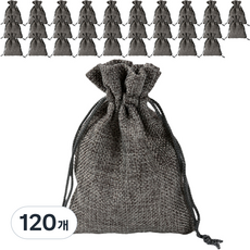 Maket Gamseong 亞麻抽繩束口袋 10 x 14, 灰色, 120個