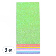 미소로운 반짝이 펄 종이접기 컬러믹스 7 x 14 cm 50p 세트, 3세트, 10색