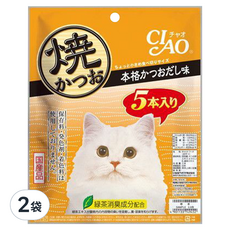 INABA CIAO 啾嚕 宗田鰹魚柳條 5入, 鰹魚高湯, 20g, 2袋