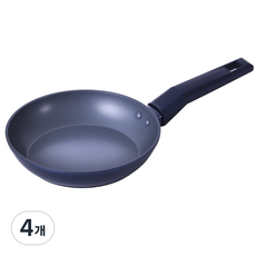 쿠킨 IH 인덕션 그린우드 후라이팬 블루, 20cm, 4개