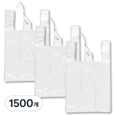 애니돌 손잡이 마트 비닐봉투 유백, 8L, 1500개