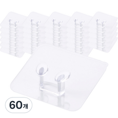 Beurrureikeu 電線電纜收納固定器, 透明, 60個
