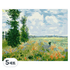 플레이어바웃 DIY 명화 유화 그림그리기 세트 40 x 50 cm, 모네의 들판, 5세트