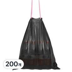 Doben 黑粉色大型垃圾袋, 200個, 20L