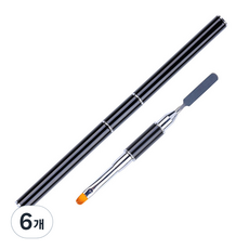 메이브라운 듀얼 네일브러쉬 스파츌라 네일붓 C19-br001, 혼합 색상, 6개