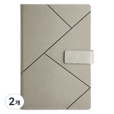 Madakkumi 商務辦公用高級筆記本 A5日誌 A款, 03 灰色, 2個