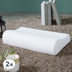 Famizio Wave 3D立體記憶枕, 白色, 2個