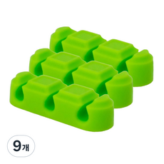 iETOP 矽膠3孔電線固定器, 綠色, 9個