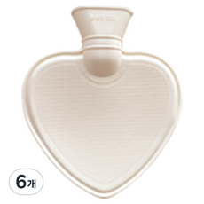 Happy & Good 持久保溫熱水袋 愛心橡膠, 6個