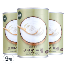 코코리듬 코코넛 크림, 9개, 400ml