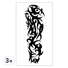 gelluna 男士長袖DIY紋身刺青貼紙, 3個, T-71