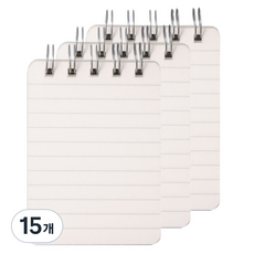 JF Company J4 線圈便攜式迷你筆記本 80張 橫線, 15個, 透明