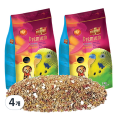 비타폴 프리미엄 사랑앵무사료 ZVP-0212, 4개, 1kg
