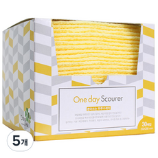 Crova Mall 抽取式衛生菜瓜布 一日菜瓜布 黃色, 30入, 5個