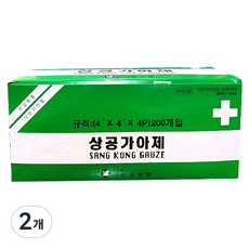 상공 가아제 10 x 10 cm 4겹, 200개입, 2개