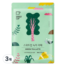 SWEET CUP 綠茶拿鐵粉, 500g, 1入, 3個
