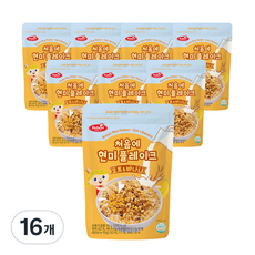 베베스트 유아용 처음에 현미 플레이크 오트 앤 바나나, 혼합맛(오트/바나나), 50g, 16개