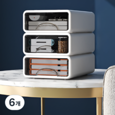 生活連結廚房收納盒書桌組裝整理箱, 單一顏色, 6個