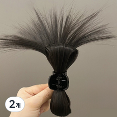 Cléaire 夾式盤髮假髮, 棕色 黑色, 2個