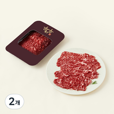 우미우 한우 등심 1++등급 (7) 스키야키용 (냉장), 200g, 2개