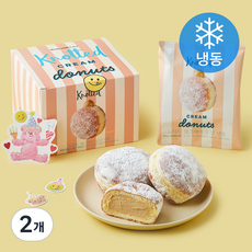 노티드 얼그레이 크림 도넛 (냉동), 100g, 2개, 3개입