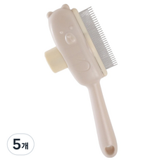 둥둥펫 반려동물 저자극 원터치 베어 브러쉬, 화이트, 5개