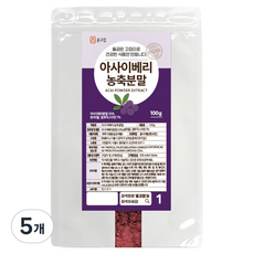 윤고집 아사이베리 농축분말, 100g, 5개