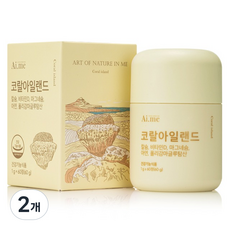 코오롱제약 에이아이미 코랄아일랜드 칼슘 마그네슘 60g, 2개, 60정